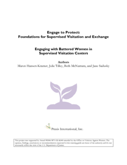 Engage to Protect: Foundations for Supervised Visitation and Exchange – Discussion Paper 2: Engaging with Battered Women in Supervised Visitation Centers (2009) Cover